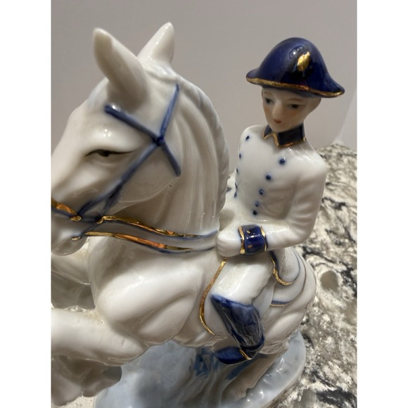Wien Hofreitschule Riding School Lipizzaner Horse Soldier Rearing Figurine 6.5" - Picture 8 of 12